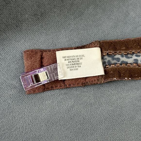 Express 32A Leopard Bra Vintage Y2K Mesh Sheer Underwire Semi-See Through - Picture 9 of 9